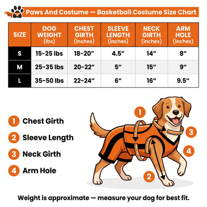 Creative Dog Basketball Costume With Ball